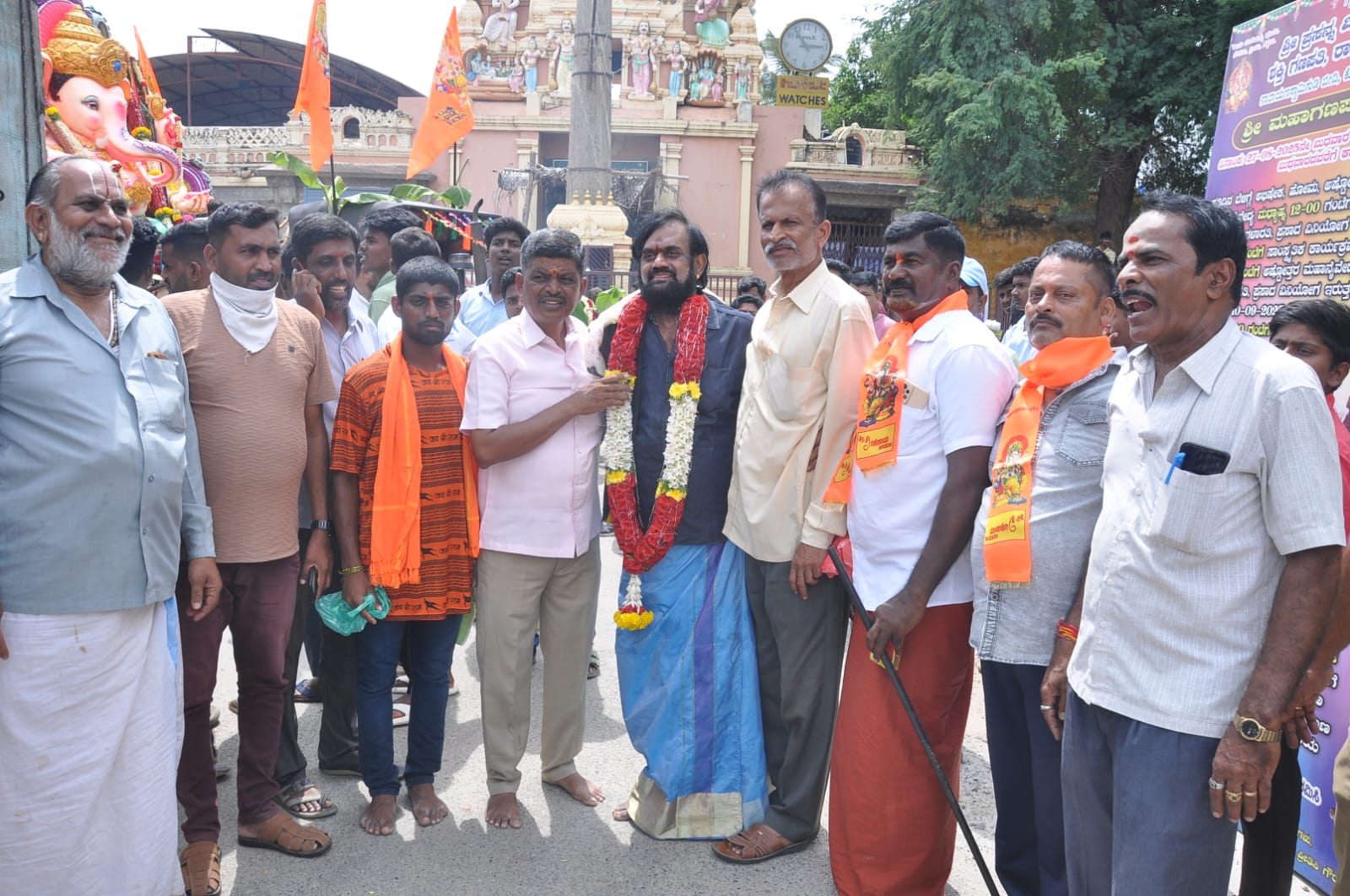 Ganesha discharge in a grand procession at Kollegala