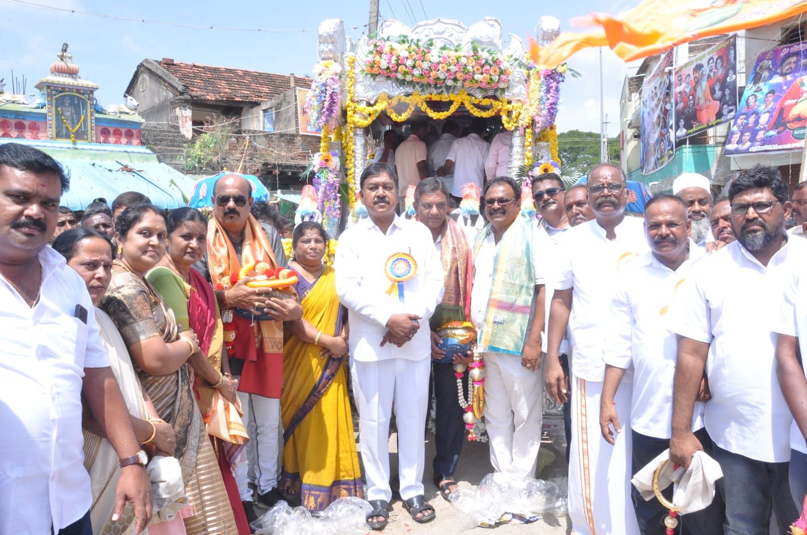 Valmiki Jayanti grand procession in Kollegala, MLA A.R. Krishnamurti drive